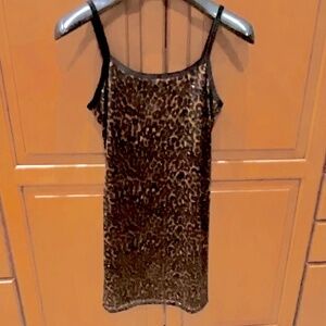 Soft Wear Animal Print Black & Brown Nightwear Sz M